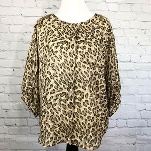 Ann Taylor Loft Leopard Print Top